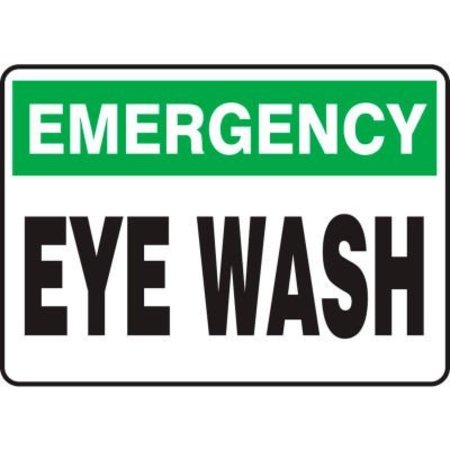 ACCUFORM Accuform Emergency Sign, Eye Wash, 14inW x 10inH, Adhesive Vinyl MFSD913VS